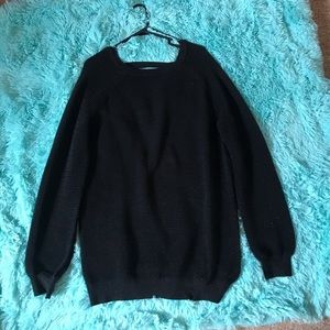 H&M black sparkle sweater dress low back szM